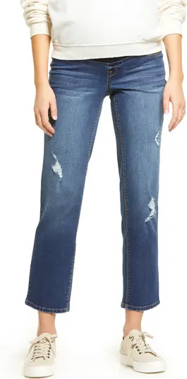 1822 Denim Re:Denim Over the Bump Ankle Straight Leg Maternity Jeans | Nordstrom | Nordstrom