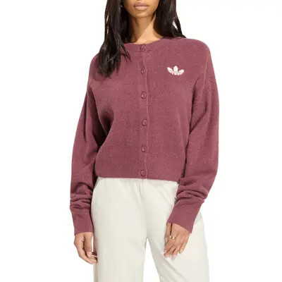 adidas Essential Cardigan in Aurora Coffee at Nordstrom, Size X-Small | Nordstrom