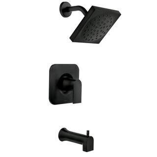 Genta Single-Handle 1-Spray Tub and Shower Faucet in Matte Black (Valve Included) | The Home Depot