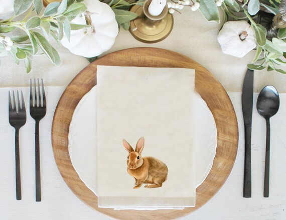 Spring Table Napkins  Bunny Rabbits Napkin Set  Easter Table | Etsy | Etsy (US)