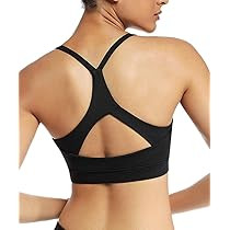 Yaavii Women Sports Bra Padded Mid Impact Yoga Bras Unique Cross Back Strappy for Gym Exercise Fi... | Amazon (UK)