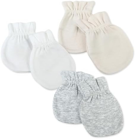 HonestBaby Baby 100% Organic Cotton Multipack Cap Hats and No Scratch Mitts | Amazon (US)