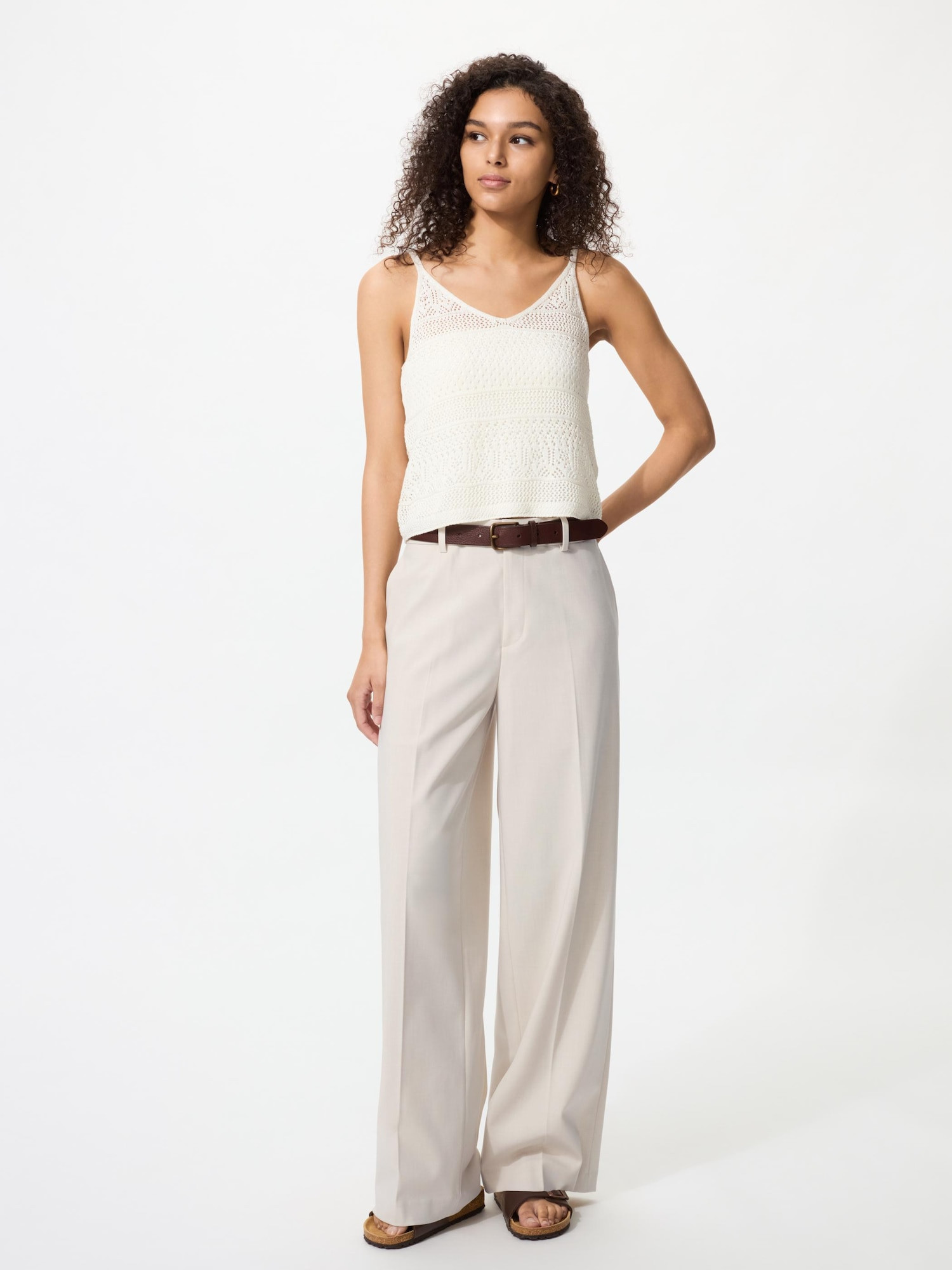UNIQLO Women's Smart Wide Pants Tall, Natural, Small | UNIQLO (US)