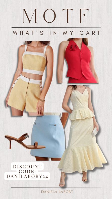 MOTF - What’s in my Cart! 
Discount code: DANILABORY24 

Two piece set, vest, heels, skirt, two pice mini skirt set, vacation, workwear, baby shower guest, wedding guest

#LTKParties #LTKStyleTip #LTKFindsUnder50