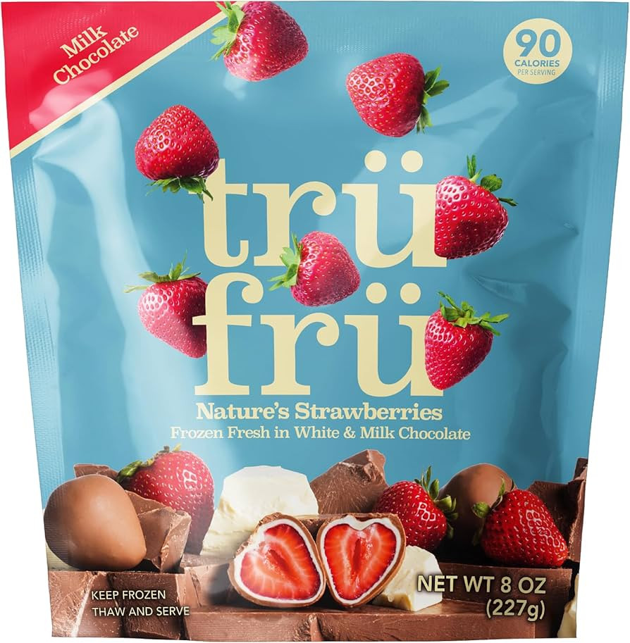 Tru Fru, Frozen Strawberries White And Milk Chocolate, 8 Ounce | Amazon (US)