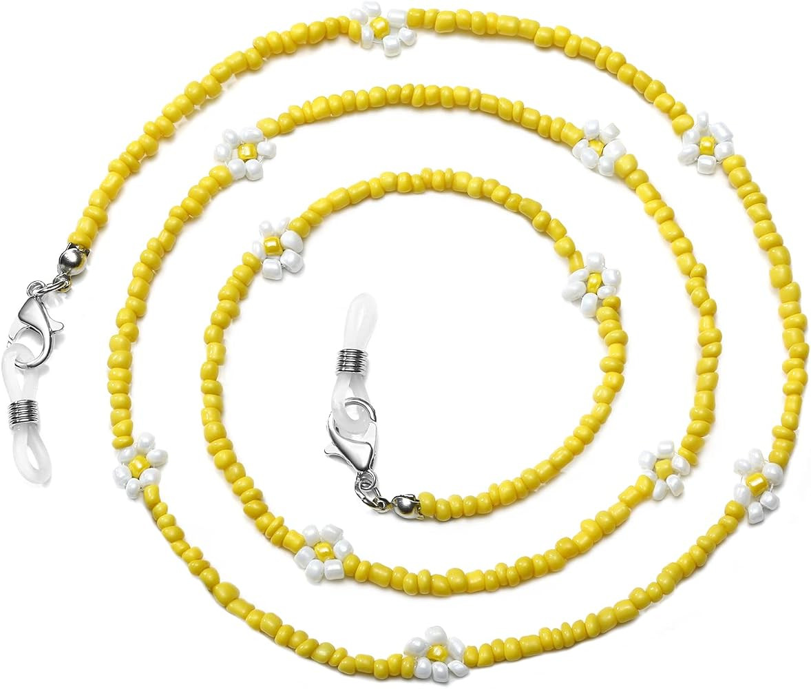 humlbird Mask Lanyard Eyeglasses Chain Healing Crystal Beaded Sunglasses Chains with Pearl for Wo... | Amazon (US)