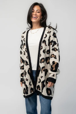 Jeter Open Cardigan | Leopard Print | Baltic Born