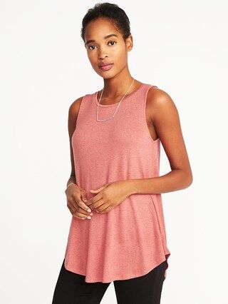 Old Navy Womens Luxe Soft-Spun High-Neck Swing Tank For Women Mango Magic Size S | Old Navy US
