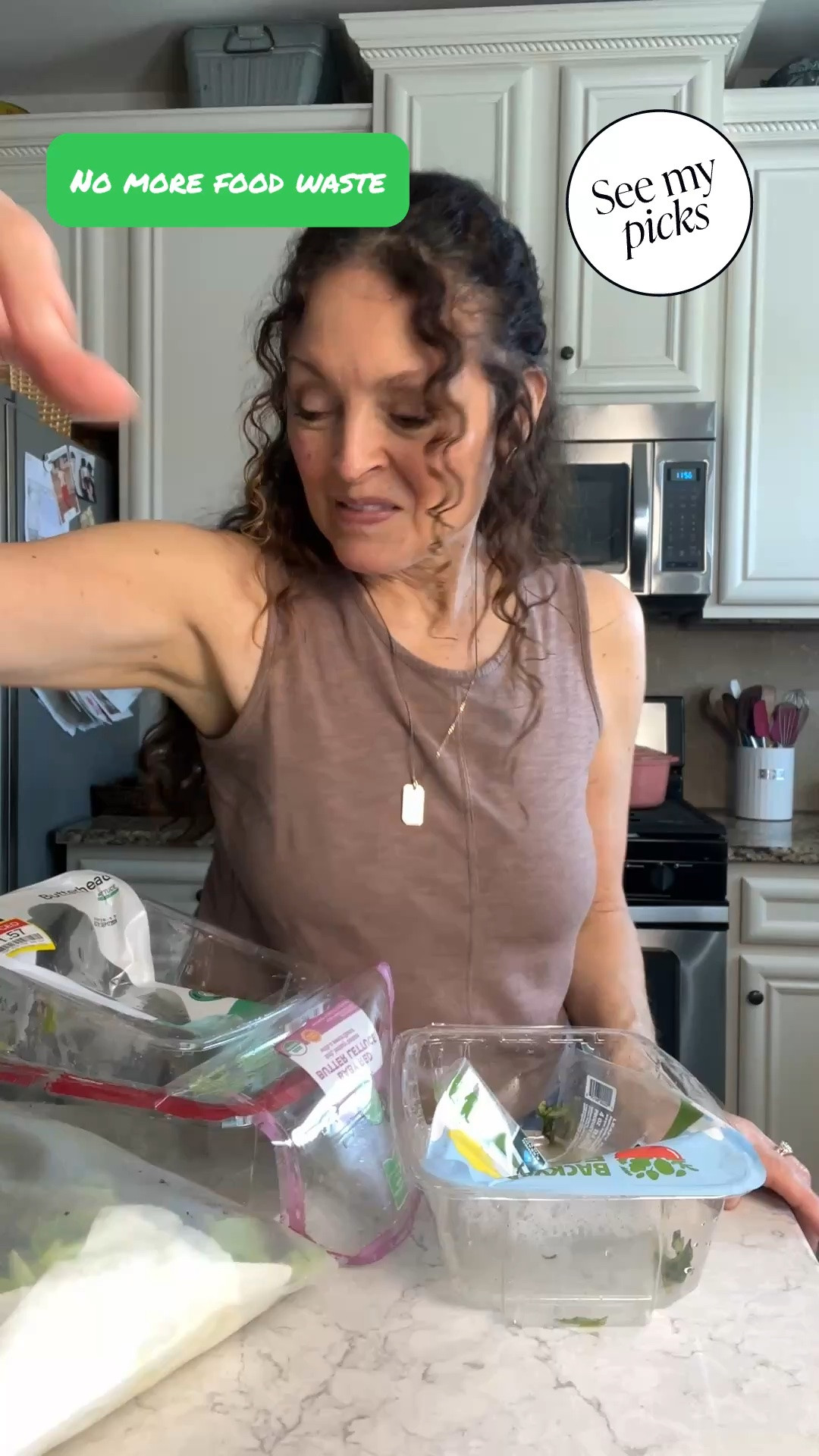 In a quest for no more #foodwaste here’s how I like to keep greens & lettuces fresher longer.
Simply add some paper towel at the bottom and top of a reusable bag to soak up extra moisture. This will keep your lettuce’s fresher longer, and keep them from turning to a soggy mess too soon. ￼

#LTKfoodie #LTKHome