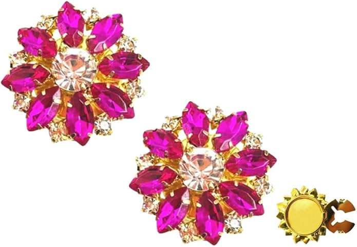 Button Covers Cufflinks For Men Women Rhinestone Flower Button Cover For Shirt Tuxedo, Decorative... | Amazon (US)