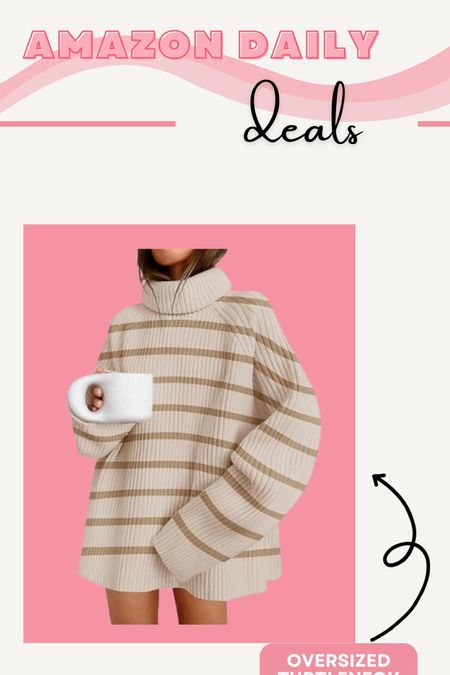 Oversized turtleneck on sale on amazon! Perfect with a pair of leggings or sheer tights for a cute winter look! 

Winter outfit, winter sweater, oversized sweater

#LTKstyletip #LTKSeasonal #LTKmidsize