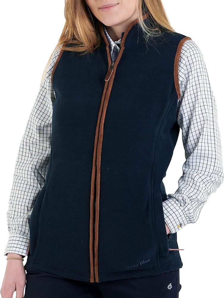 Hazy Blue Womens Sofia Fleece Waistcoat | Gilet | Bodywarmer | Classic Fit Warm Gilet Jacket | Amazon (UK)