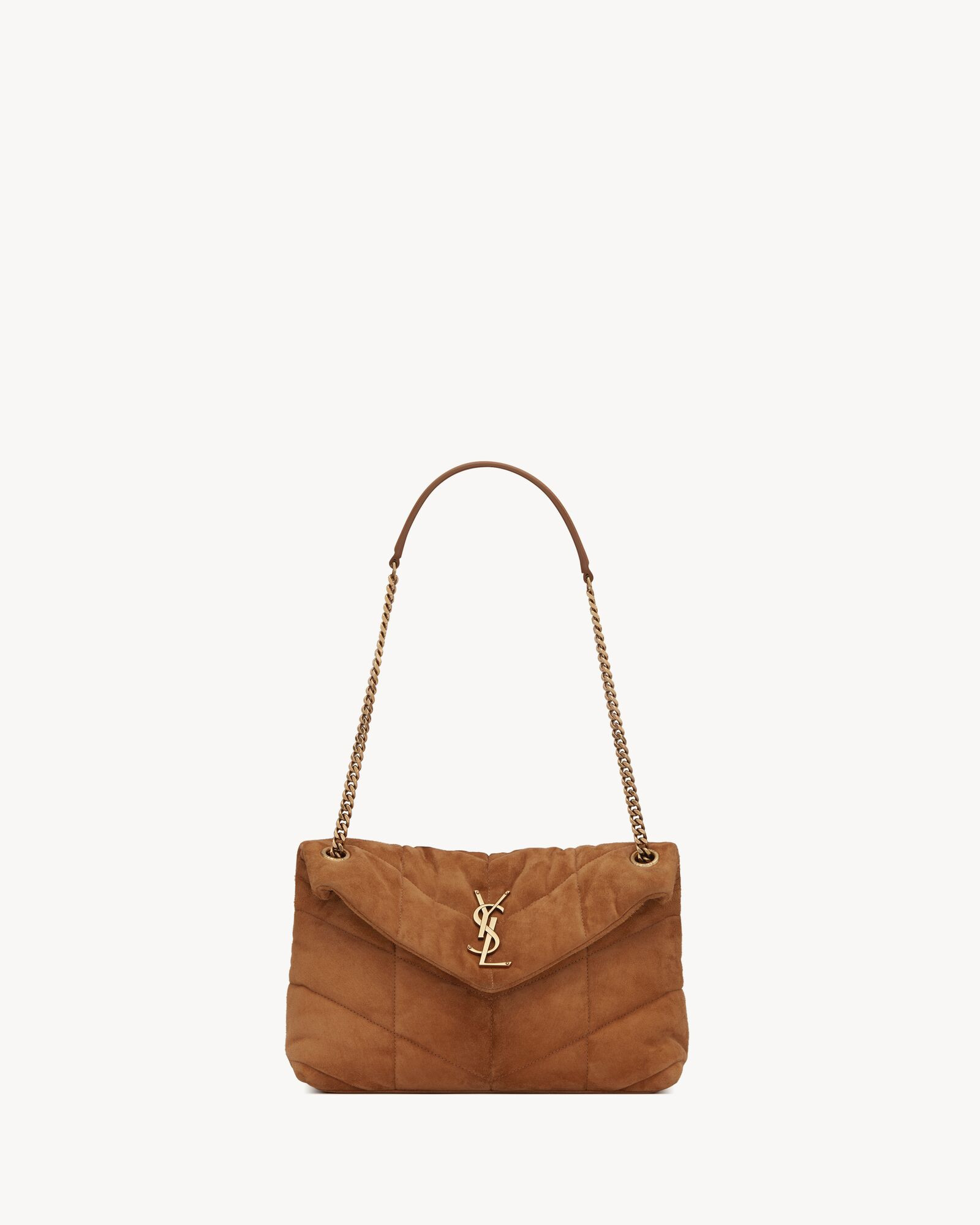 PUFFER Small bag in quilted suede | Saint Laurent | YSL.com | Saint Laurent Inc. (Global)