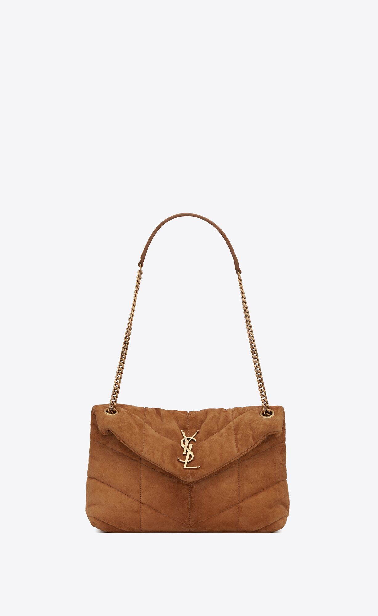 PUFFER Small bag in quilted suede | Saint Laurent | YSL.com | Saint Laurent Inc. (Global)