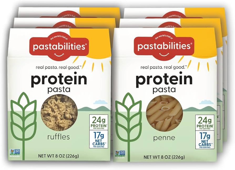 Pastabilities, Protein Pasta, Variety Pack (Penne & Ruffles) - 24g Protein & Low 12g Net Carb - H... | Amazon (US)