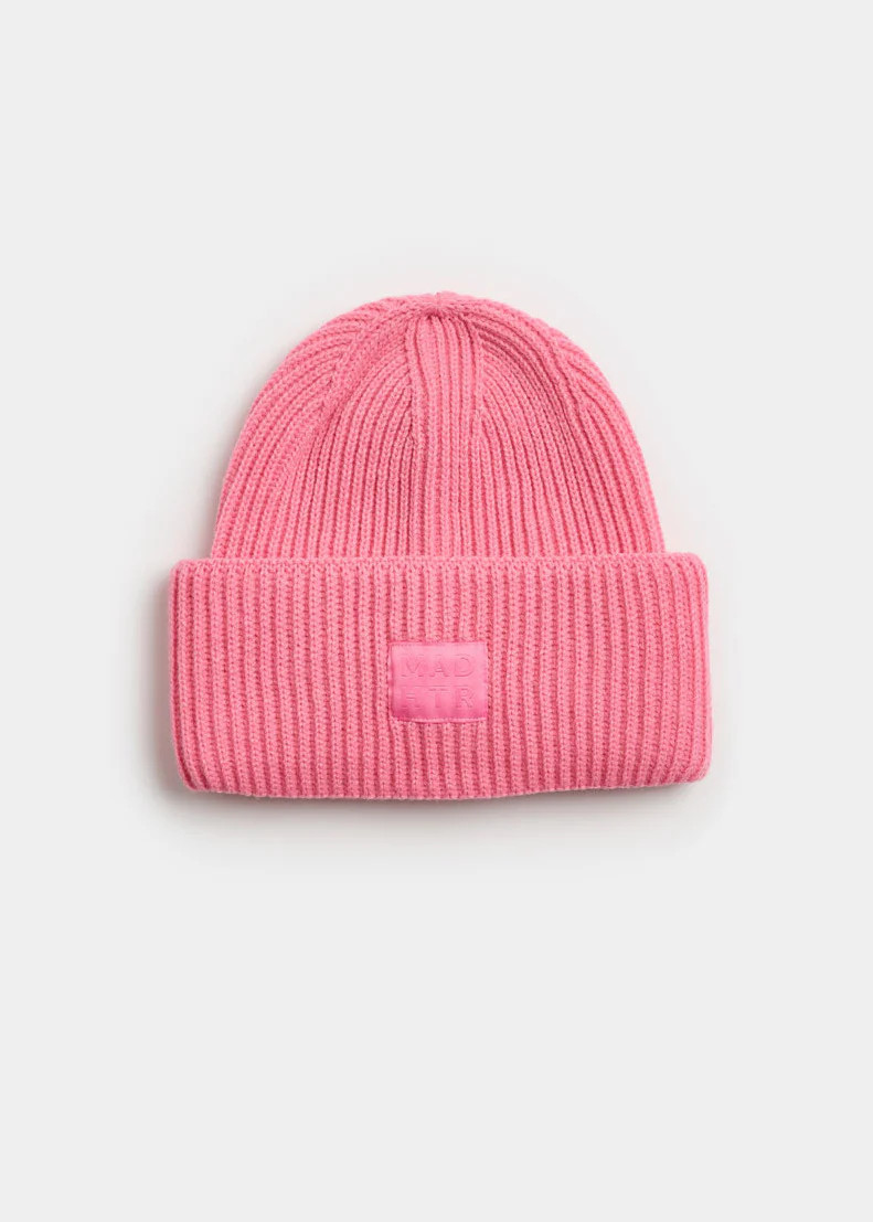 Adult Mad Hatter Ribbed Knit Beanie - Sachet Pink | Alice & Wonder