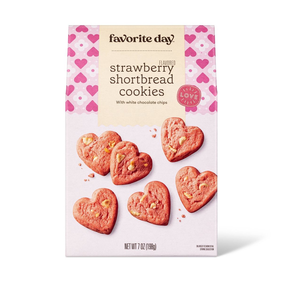 Valentine's Strawberry Shortbread with White Chocolate Chips - 7oz - Favorite Day™ | Target