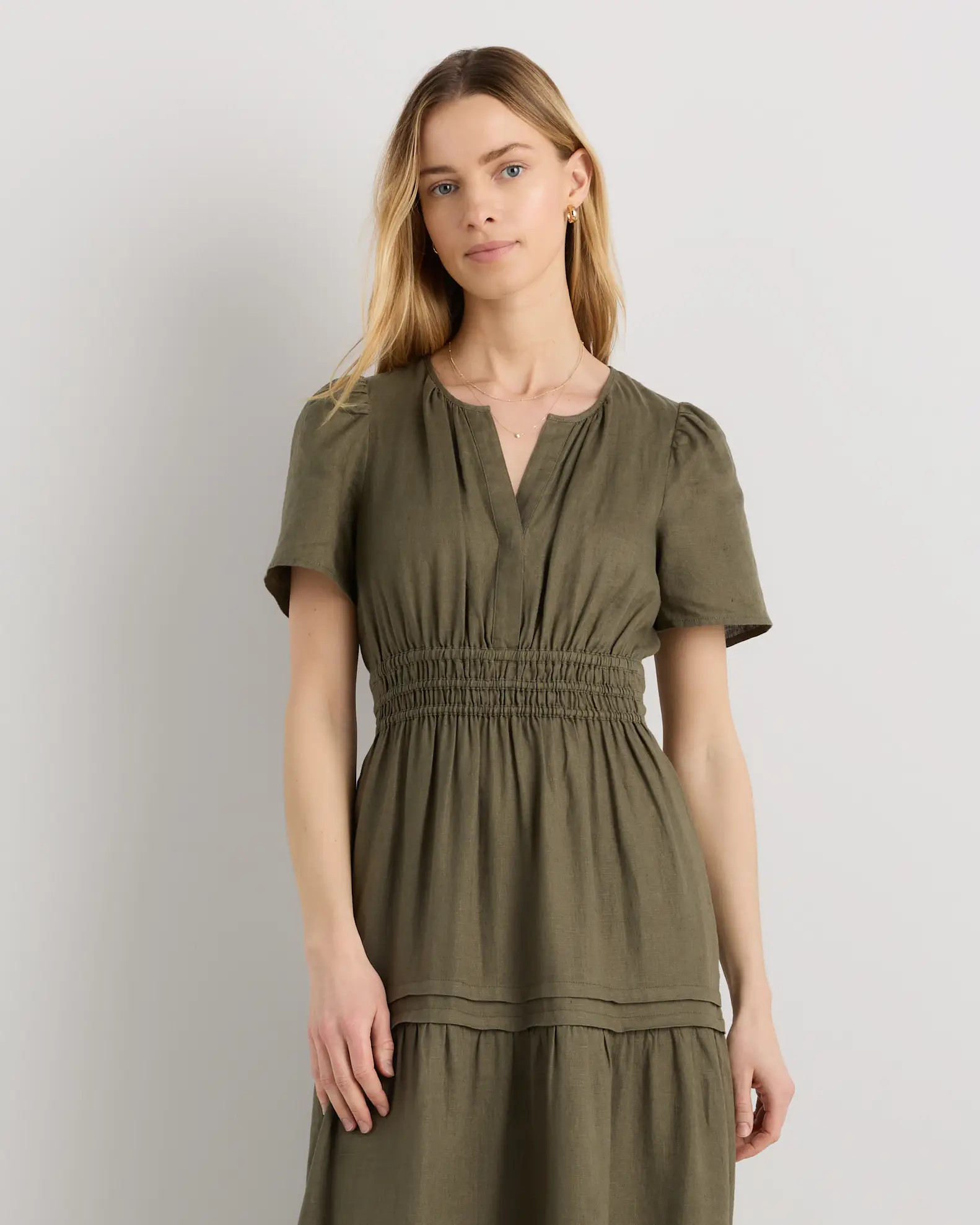 100% European Linen Tiered Maxi Dress | Quince