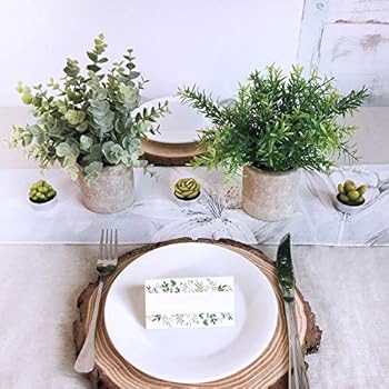 Winlyn 2 Pack Artificial Potted Plants Faux Eucalyptus & Rosemary Greenery in Pots Small Housepla... | Amazon (US)