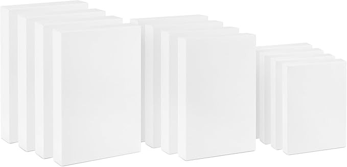 Hallmark White Gift Boxes, Assorted Sizes (12 Boxes with Lids: 4 Small 11", 4 Medium 14", 4 Large... | Amazon (US)