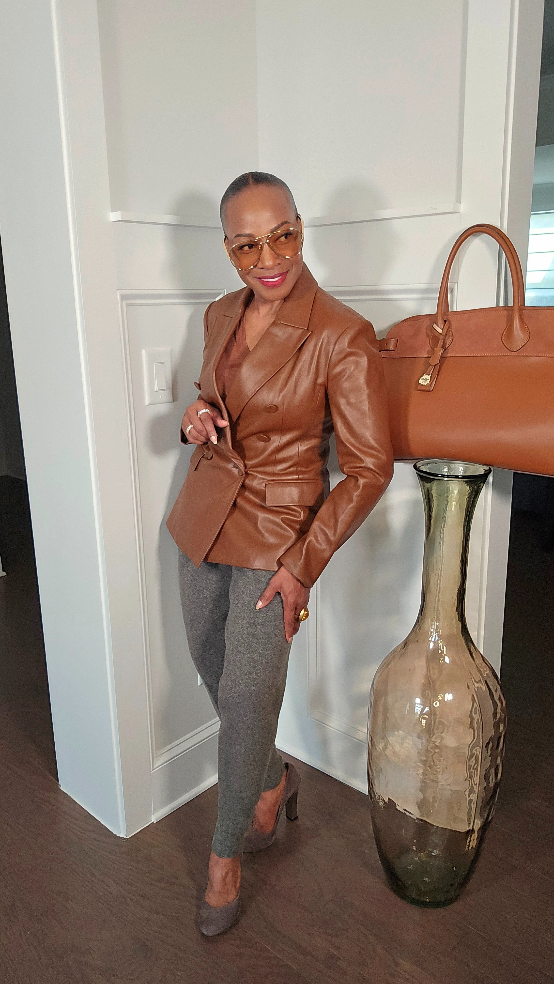 Fall #Knits & #Leather 🤎🙌🏾💼

#LTKSeasonal #LTKOver40