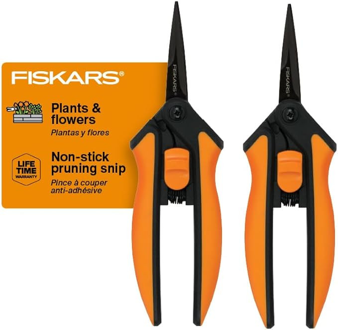 Fiskars Pruning Snips - 6" Garden Shears with Comfort Grip and Spring Action - Sharp and Precise ... | Amazon (US)
