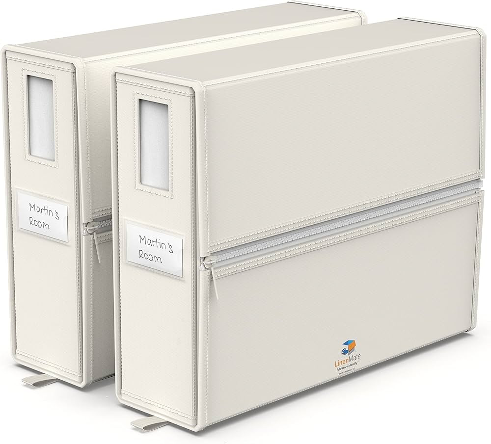 LINENMATE The Original Linen Storage Container, 2-Pack (Twin/Full Size, Ivory) | Amazon (US)