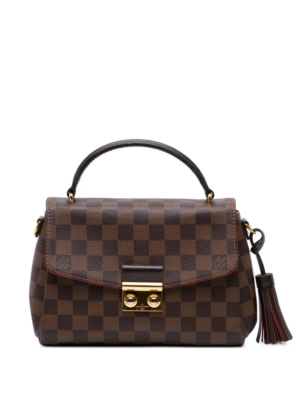 Louis Vuitton Pre-Owned 2020 Damier Ebene Croisette satchel - Black | Farfetch Global