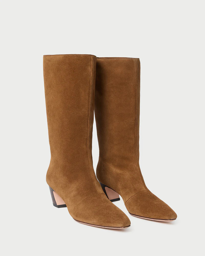 Cleo Cacao Suede Mid−Calf Boot | Loeffler Randall