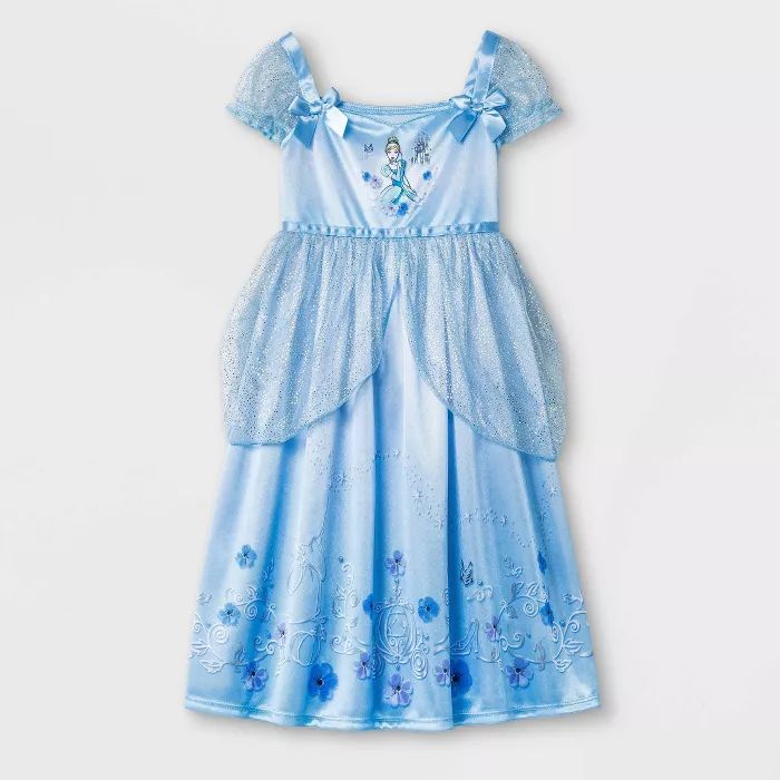 Toddler Girls' Cinderella Fantasy Nightgown - Blue | Target