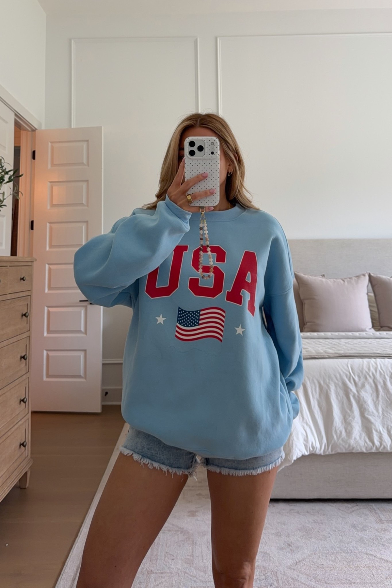 wearing large