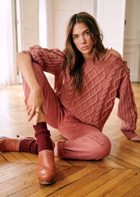 James Jumper - Rosewood - Merino Wool - Sézane | Sezane Paris