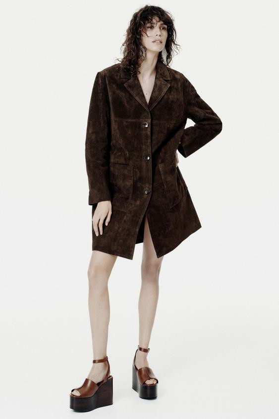 100% SUEDE COAT ZW COLLECTION LIMITED EDITION | Zara US