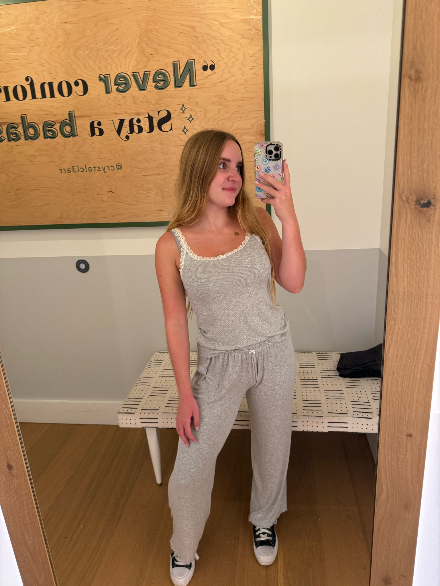 the real soft lace trim pajamas from aerie are so cute and perfect for fall 🌙 so cozy and the material is so incredibly comfortable! in loveeee with this set