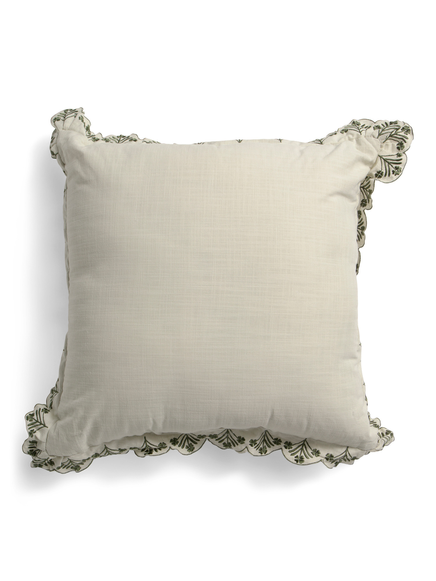 18x18 Shamrock Scallop Pillow | TJ Maxx