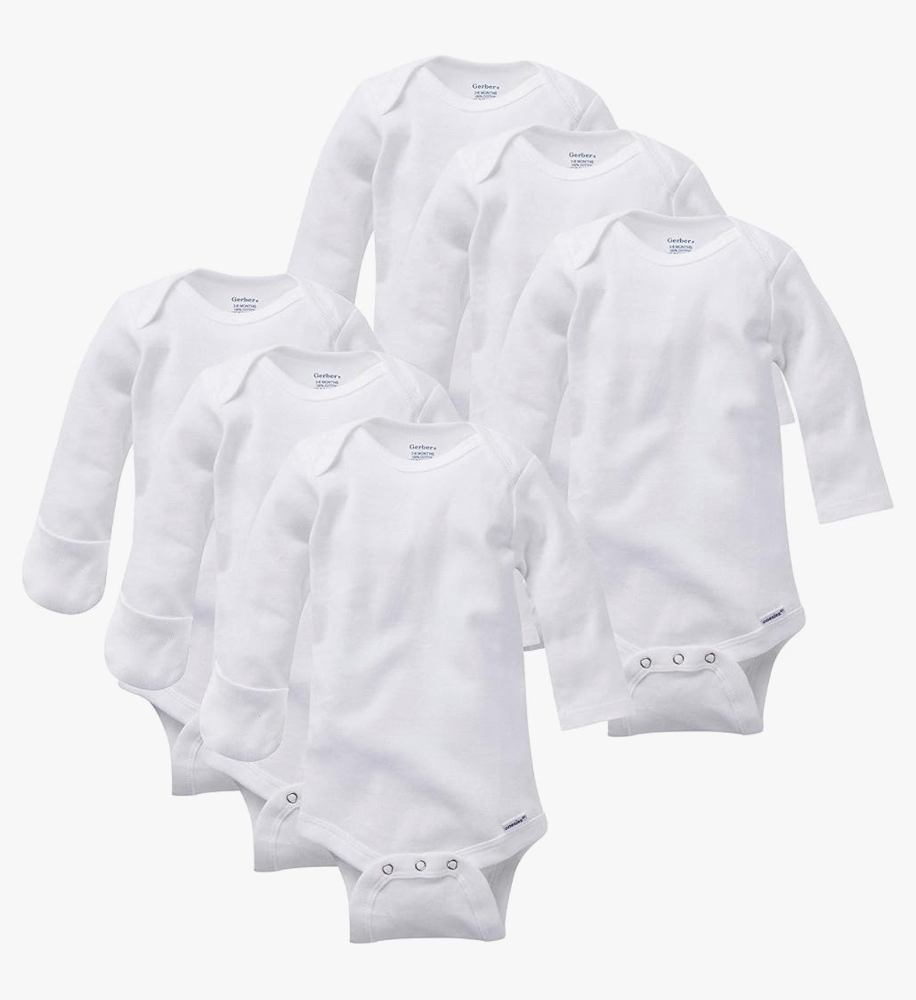 Gerber unisex-baby Multi-pack Long-sleeve Onesies Bodysuit Mitten Cuff Sizes

#LTKBaby