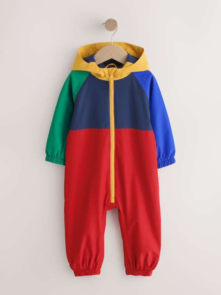 Colour Block Waterproof Fleece Lined Puddlesuit (3mths-7yrs) | Next US