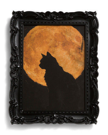 14X11 Moon Cat Wall Art | TJ Maxx