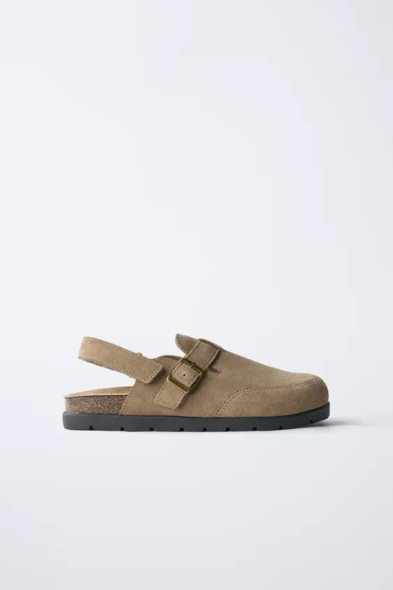 SPLIT LEATHER CLOGS | Zara US