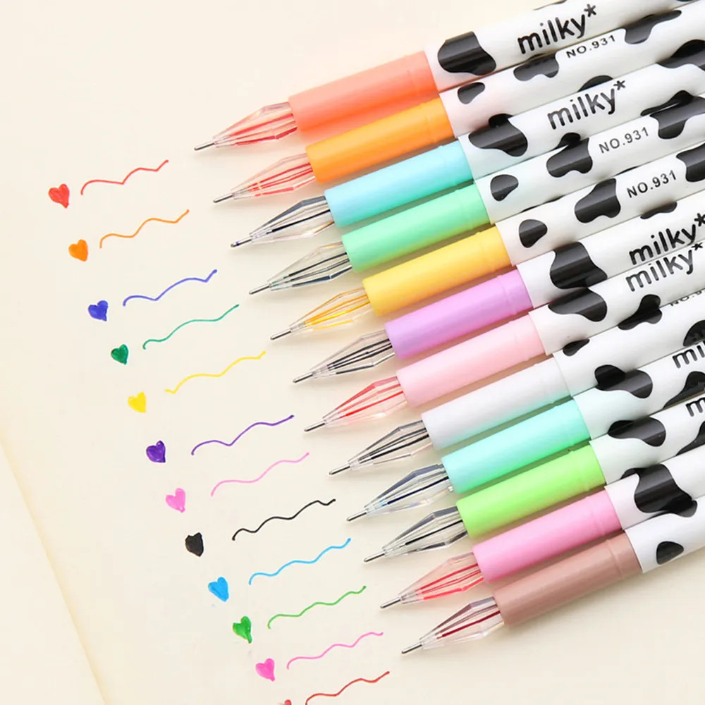 12pcs Set Colorful Diamond Cute Milky Kawaii Cow Design Gel Pens For Office School Home Gifts Fri... | Temu Affiliate Program