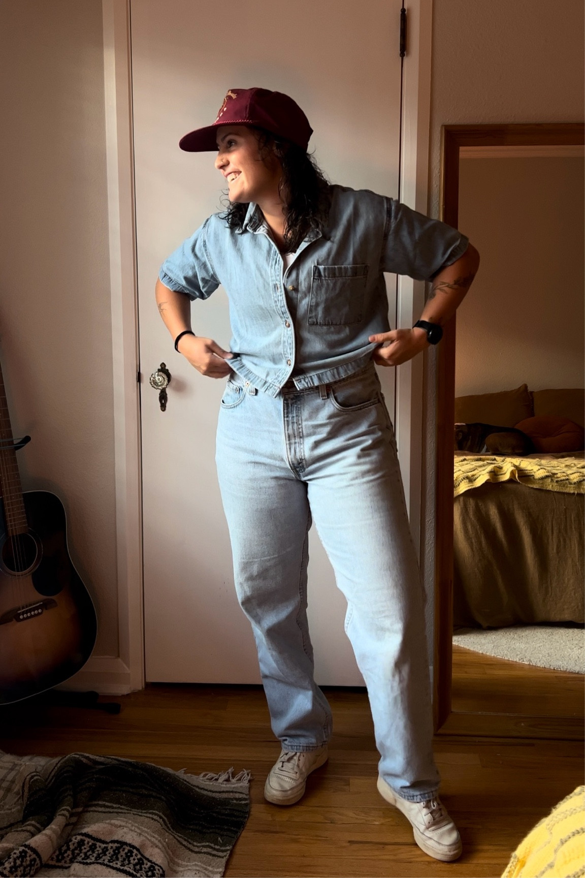 Canadian tuxedo 🤵🏻‍♀️ 
My sizes:
Top - medium
Jeans - 36x30

#LTKSaleAlert #LTKSeasonal #LTKMidsize