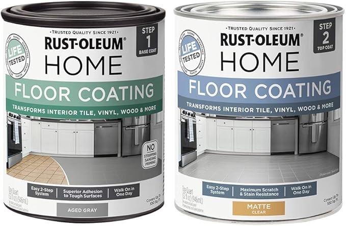 Rust-Oleum 367592 Home Interior Floor Coating Kit, Matte Aged Gray | Amazon (CA)