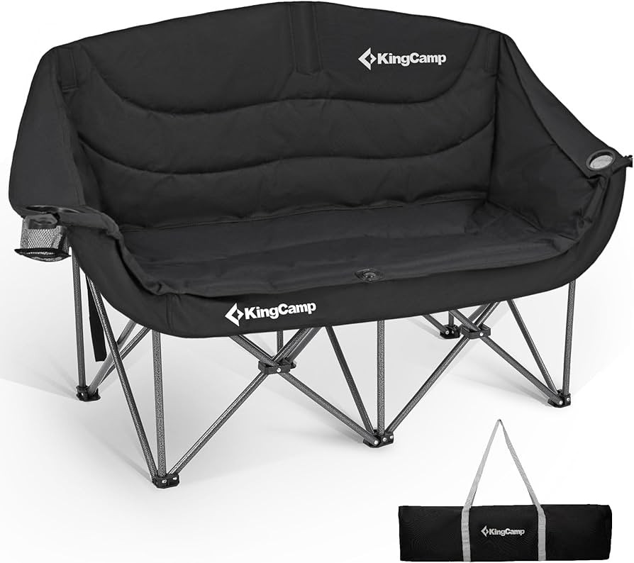 KingCamp Double Camping Chair, Oversized 660lbs Heavy Duty Loveseat for Adults Portable Folding X... | Amazon (US)