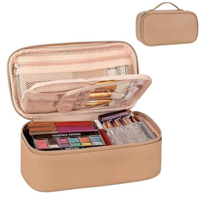 OCHEAL Small Makeup Bag,Portable Cute Travel Makeup Bag Pouch for Women Girls Makeup Brush Organi... | Amazon (US)