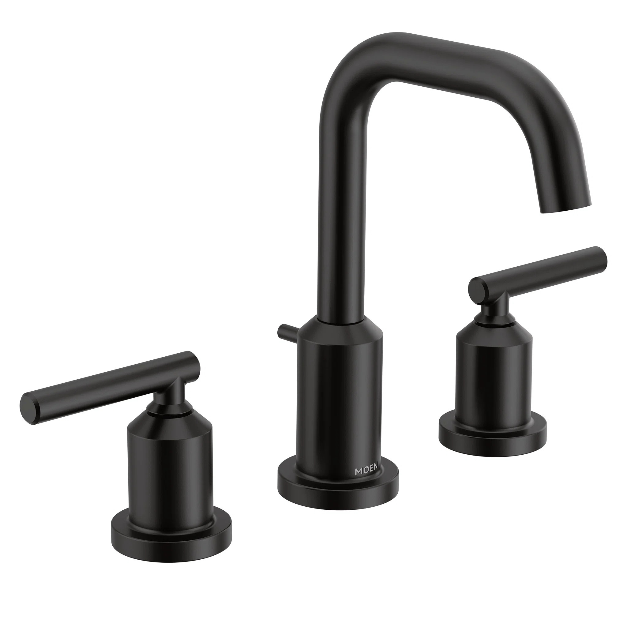 Moen Gibson Modern Two-Handle High-Arc Widespread Bathroom Faucet With Drain Assembly, Valve Incl... | Wayfair North America