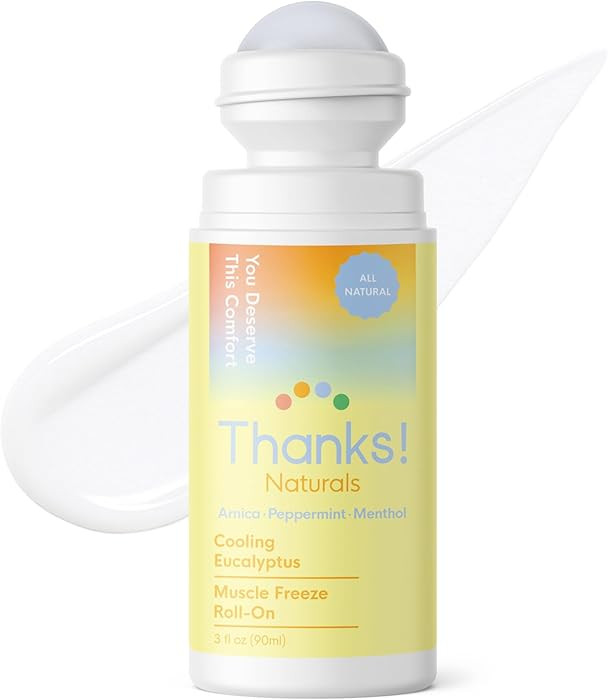 Muscle Freeze Roll On, Cooling Eucalyptus, Vegan, Cold Pressed Formula with Jojoba Oil, Vitamin E... | Amazon (US)