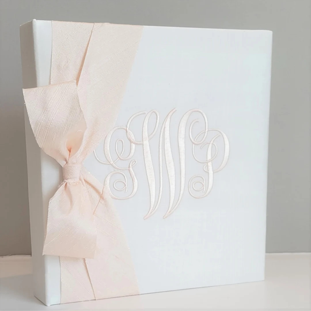Monogrammed Baby Photo Album: Silk Binder, First Years - Etsy | Etsy (US)