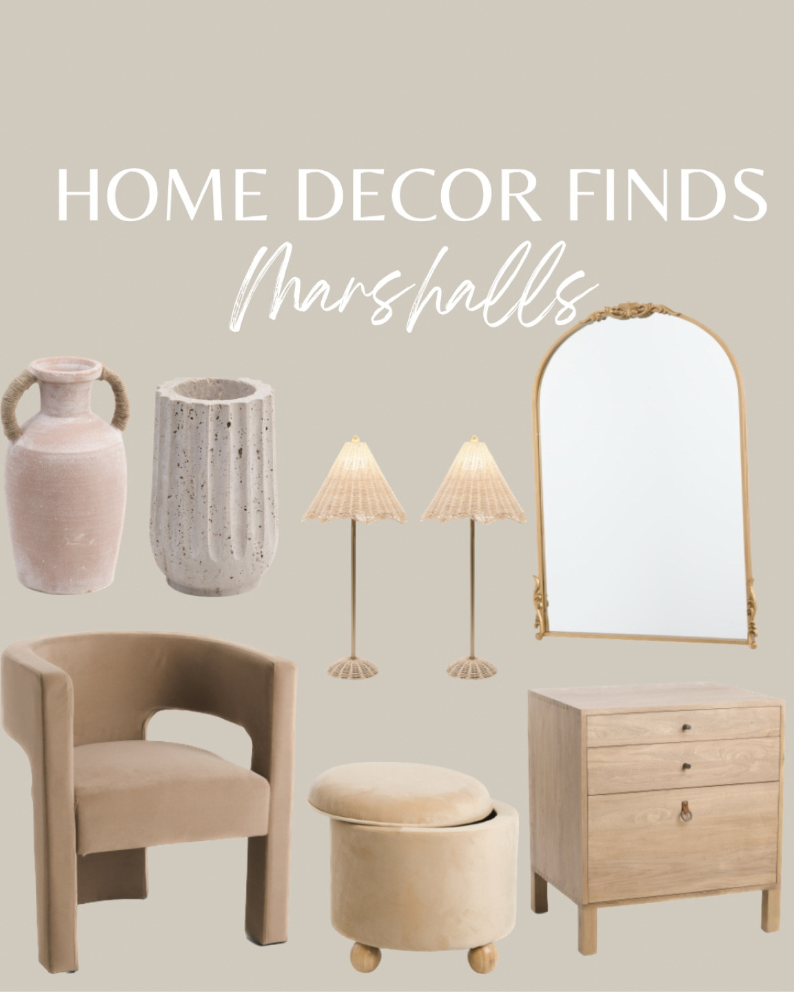 Home decor finds at Marshalls | neutral home | 

#LTKunder100 #LTKFind #LTKhome