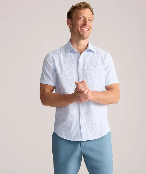 Performance Seersucker Short-Sleeve Shirt | UNTUCKit (US)