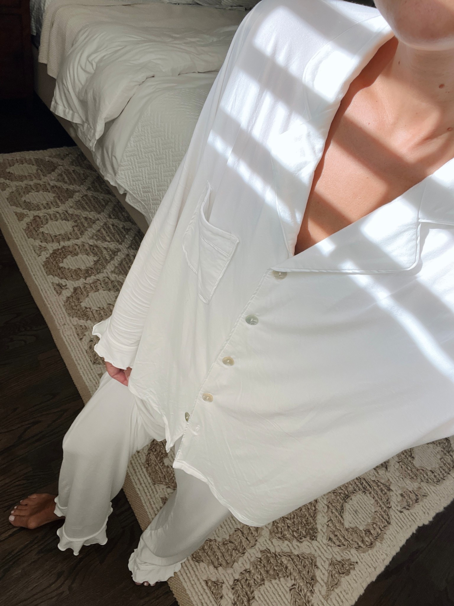 The ruffle on this set is just 🤌🏼

I’m wearing a size up but they run TTS